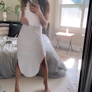 Frank and Eileen Gray Slit MIDI skirt